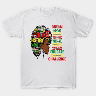 Dream Like Leaders Black History Month Women BLM T-Shirt